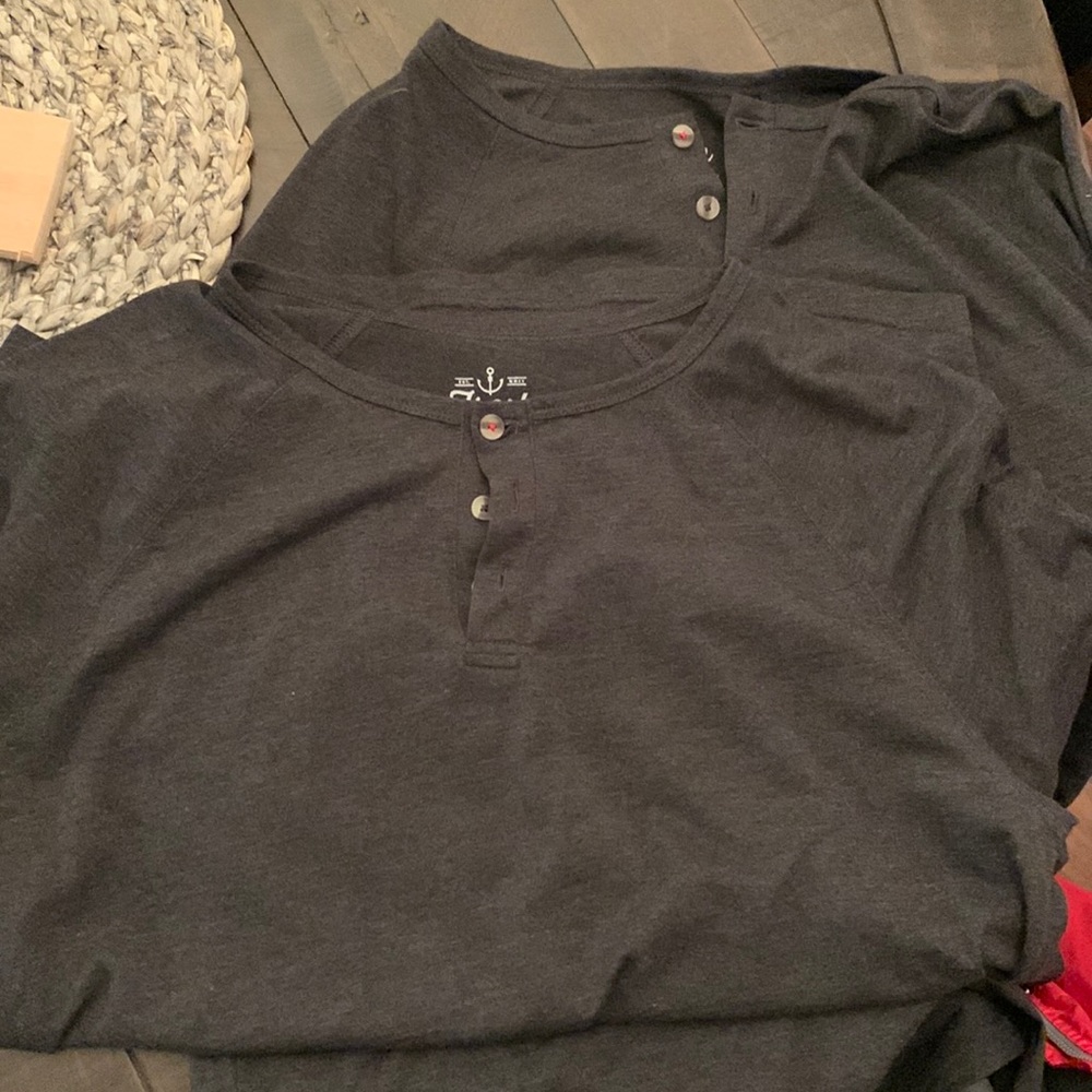 Men's Fresh Clean Tees long sleeve Henley (2) size large
